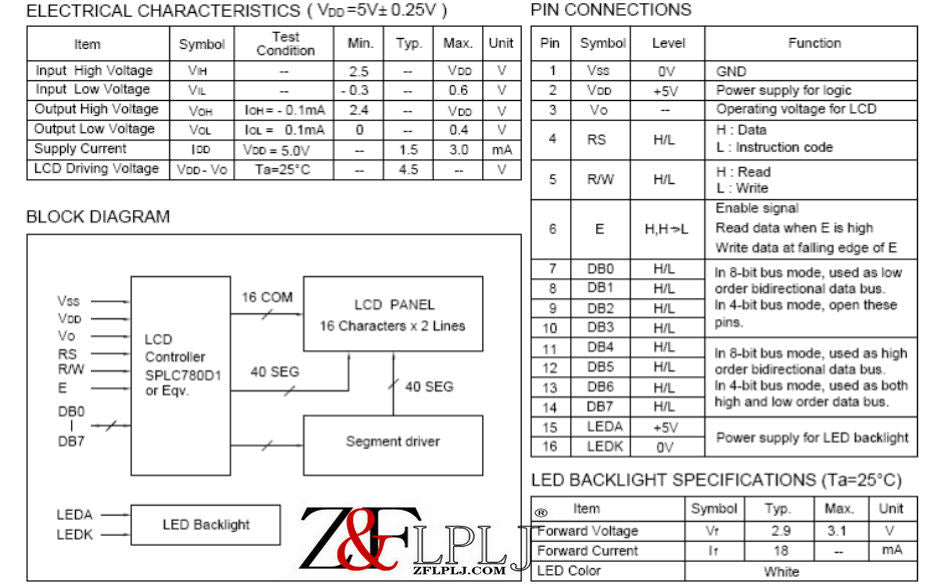 LCD display 16x2 1602A black screen with white text 5V 1PCS/LOT