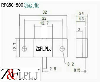 RF Resistors RFG50-500 , RFG 50-500 / 500 watts 50 Ohms 1Ghz dummy load resistor Flange resistance One Pin , 1PCS/LOT