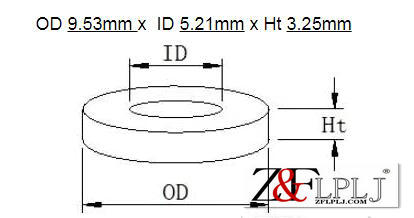 High frequency radio frequency iron powder core magnetic ring T37-17 Blue Yellow Toroidal core Size:9.53*5.21*3.25mm 50PCS/lot