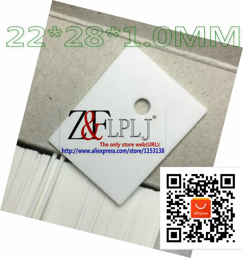 Alumina ceramic Thermal Pad for TO-264 / TO-247 Thermal insulation, insulating ceramic sheet 22*28*0.6mm/22*28*1mm 50PCS/LOT