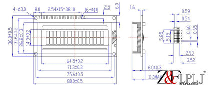 LCD display 16x2 1602A black screen with white text 5V 1PCS/LOT