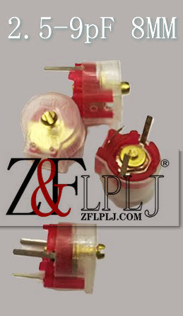 Adjustable Capacitor,Thin Film Trimming Capacitor,Thin Film Dielectric Cap. 8mm:2.5pF-9PF,4pF-27pF,3 PINs,Made in China 20PCS/lot