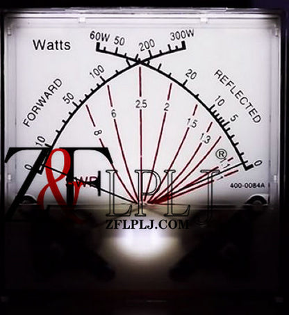 VSWR meter for radios, dual-needle power VSWR meter  60/300W, SWR Watt Meter 200UA/750 ohms,With backlight  New Original 1PCS/LOT
