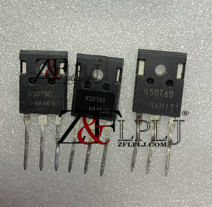 K50T60 IKW50N60T TO-247 /50A 600V  IGBT Tube,  Used (Mixed long and short Legs) 20PCS/LOT