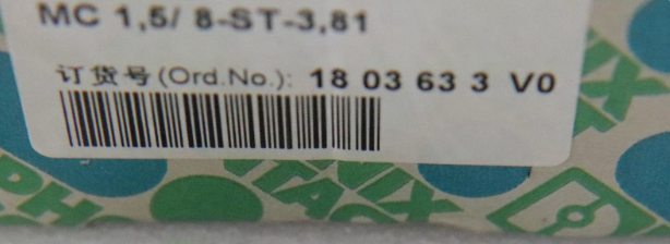 MC1.5/8-ST-3.81, 1803633 V0 Circuit board Plug-in Connectors ,Connector plug,Terminal 8P 3.81mm plug New Original 1PCS/LOT