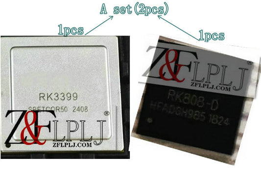 RK3399+RK808-D=A set , CPU processor chip RK3399 /BGA ,Power management chip RK808-D /QFN68, New Original