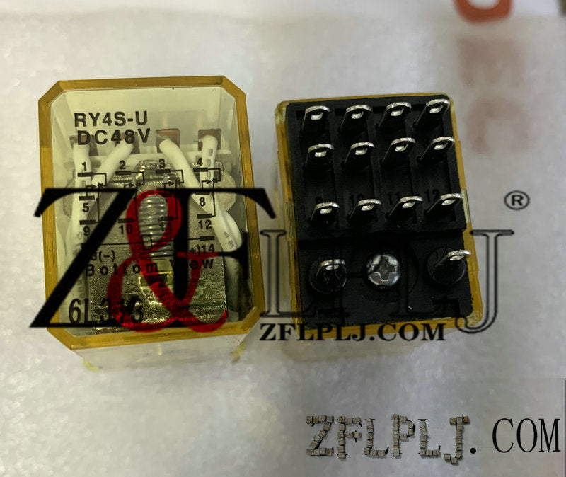 RELAY RY4S-U-48V RY4S-U DC48V / RN4S-NL-D48 48VDC (New version) Power Relay 6VDC 40Ohm 5A 4PDT(27.5x21x42)mm Socket Miniature Relay NEW ORIGINAL 2pcs/lot